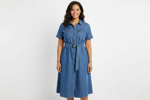 Talbots Dresses & Skirts - Talbots Denim Belted Midi Shirt Dress